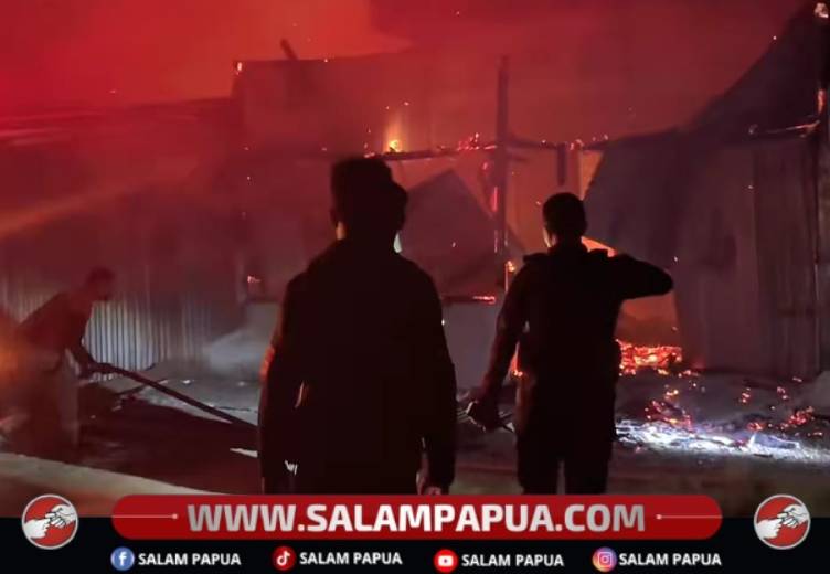 Rumah Warga Di Kilo 9 Timika Ludes Terbakar, Sempat Terdengar Ledakan
