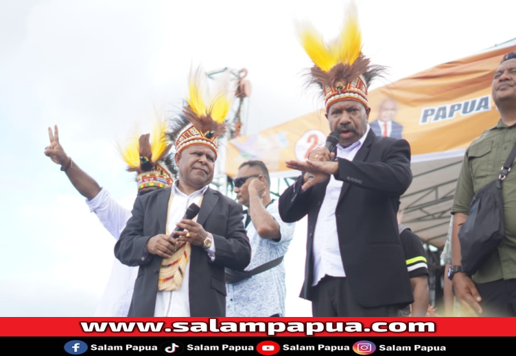 Kampanye Dihadiri Ribuan Warga, Natalis Tabuni Dan Titus Natkime Siap Sejahterakan Papua Tengah