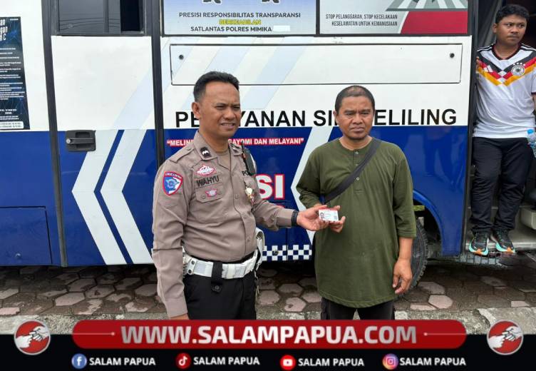 Meriahkan Hari Bhayangkara, Polres Mimika Buka Pelayanan SIM Keliling Di CFD