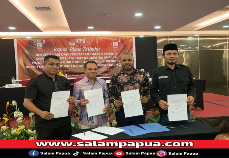 KPU Mimika Tetapkan 222.901 Daftar Pemilih Sementara