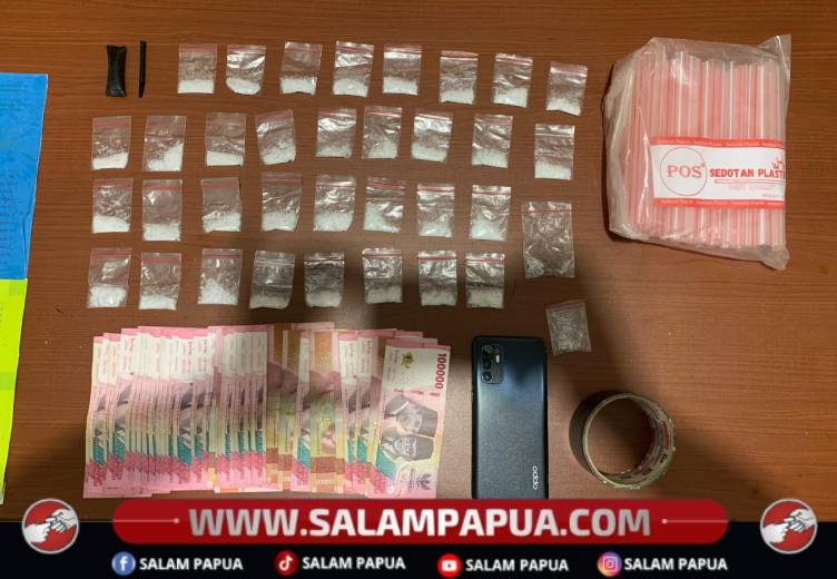 Polres Mimika Tangkap Dua Pengedar Sabu, Satu Residivis
