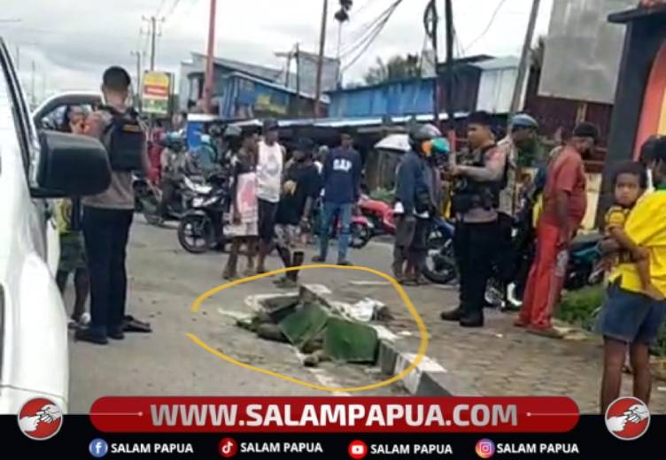 Seorang Pria Meninggal Dunia Akibat Kecelakaan Tunggal Di Depan Pasar Sentral Timika