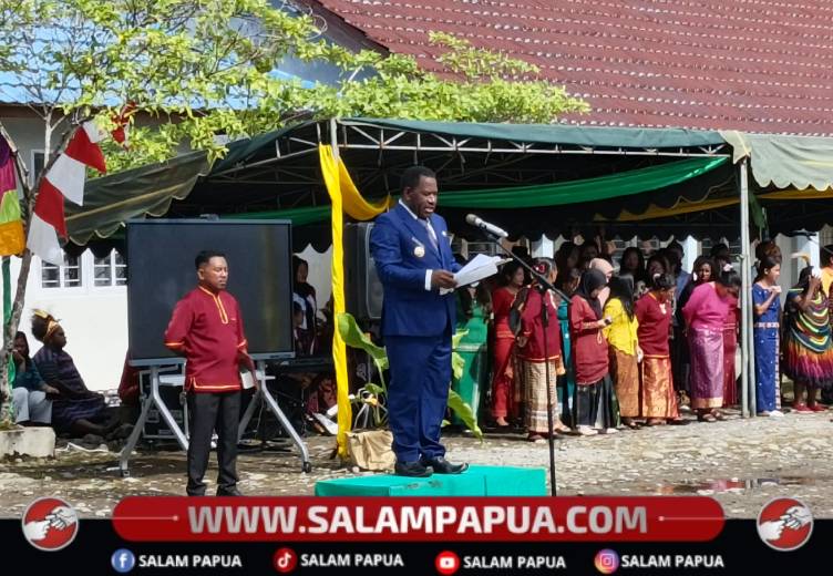Momen Hardiknas, Bupati Yoas Beon Ajak Masyarakat Bangkit Kejar Ketertinggalan