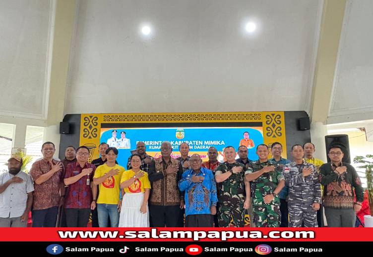 Foto bersama usai Launching "Sa Antar Ko" di RSUD Mimika, Kamis (17/7/2025) (Salampapua.com/Evita)