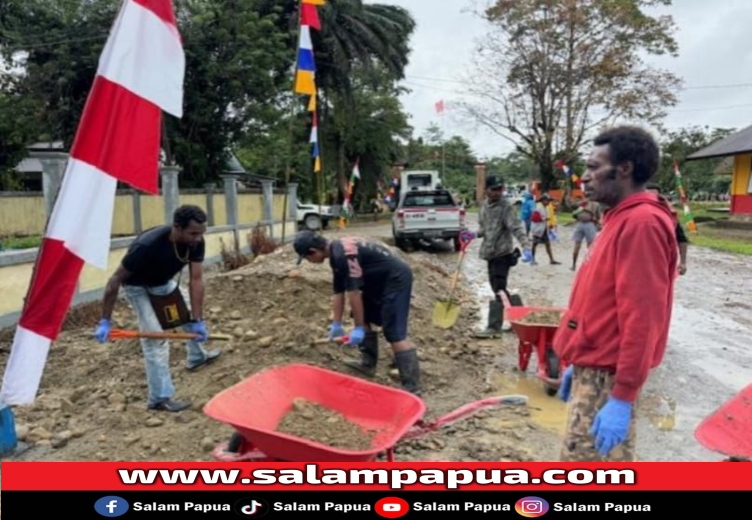 Rayakan HUT Ke-79 RI Bersama Masyarakat, PTFI Bakti Sosial Di Kampung Nayaro