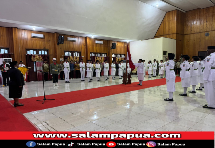 Pj Gubernur Ribka Haluk Kukuhkan 40 Pasukan Paskibraka