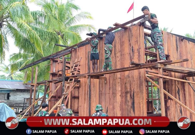 Minggu Ketiga TMMD Ke-128 Kodim 1710/Mimika, Progres Pekerjaan Capai 60 Persen