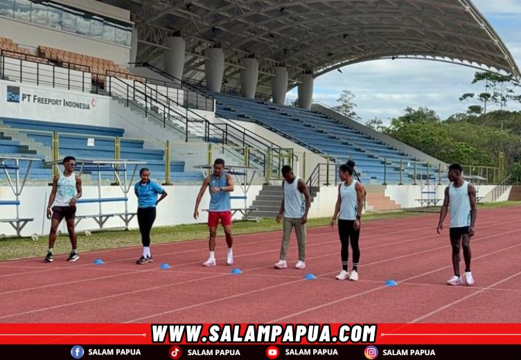 Atlet PAC saat berlatih di lapangan MSC (salampapua.com/Evita)