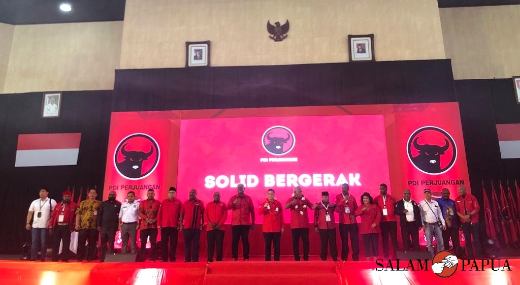 DIHADIRI KETUA BIDANG KEHORMATAN DAN WASEKJEN DPP PDIP, 4 DPD PDIP PROVINSI DI TANAH PAPUA GELAR RAKOR DI TIMIKA