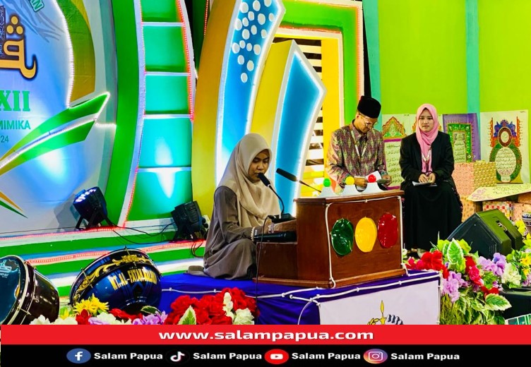 Pembacaan Kalam Ilahi oleh Qoriah Desi Purnamasari (salampapua.com/Evita)