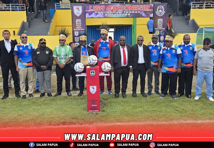 Pembukaan Liga 4 Regional Papua Tengah (salampapua.com/JR)