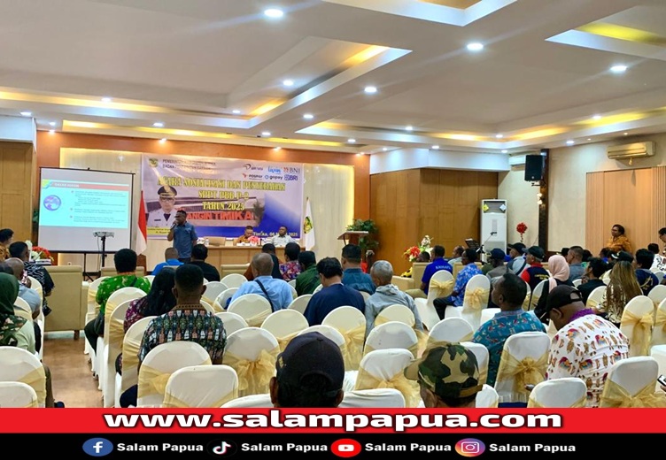 Suasana Sosialisasi SPPT PPB-P2, yang digelar di Hall Room Hotel Grand Tembaga, Kamis (6/3/2025) (salampapua.com/Evita)