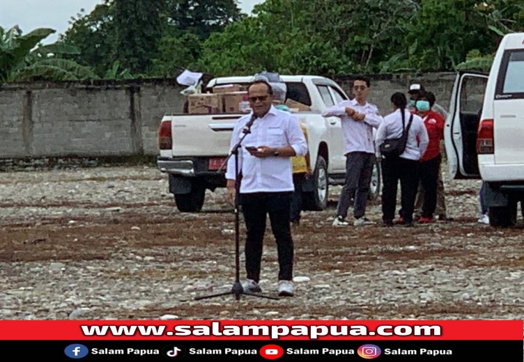 Sambutan Vice President Environmental Division PTFI, Gesang Setyadi (salampapua.com/Evita)