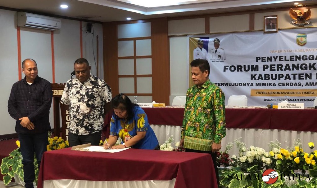 FORUM PERANGKAT DAERAH YANG MEMBAHAS RANCANGAN AWAL RKPD KABUPATEN MIMIKA 2024 RESMI DITUTUP