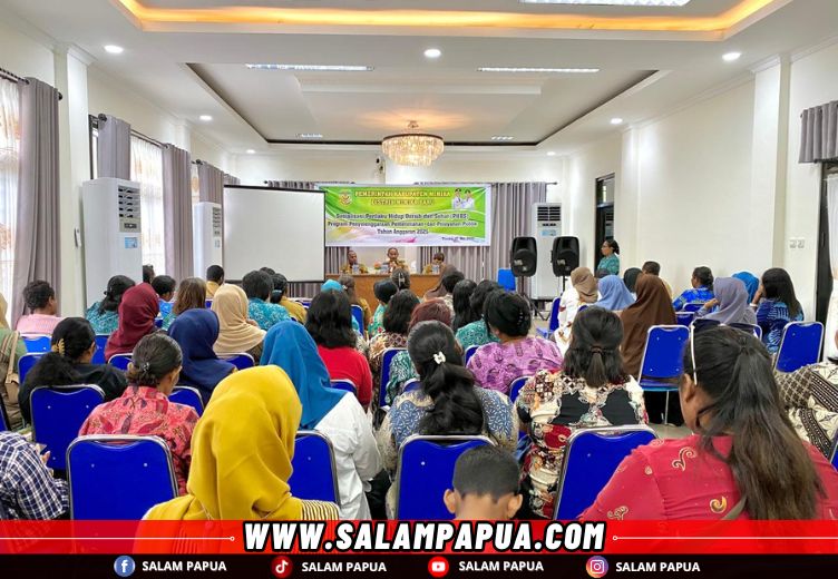 Suasana kegiatan sosialisasi PHBS (salampapua.com/Evita)