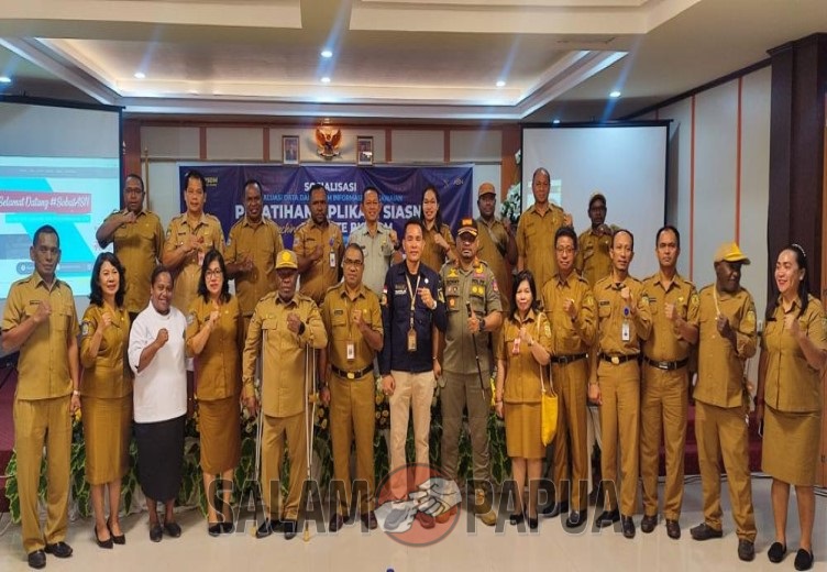 Foto bersama unsur pimpinan OPD di lingkup Pemkab Mimika (Foto:salampapua.com/Evita)